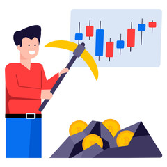 Trendy flat vector of financial analytics 