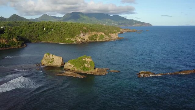 Coastline of Dominica near Calibishie, Dominica, Caribbean
