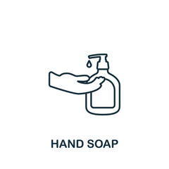 Hand Soap icon. Line simple line Housekeeping icon for templates, web design and infographics