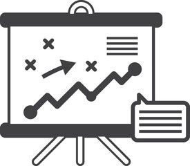 Business icon isolated on transparent background