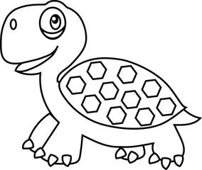 turtle. contour drawing, sea animal.