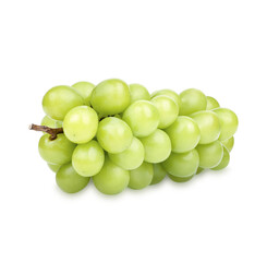 Fresh green grape isolated on transparent background