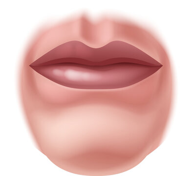 Mouth five senses human body part sensory organ icon representing taste