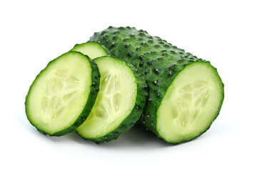 fresh cucumber vegetable isolated on white background