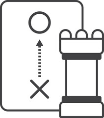 Business icon isolated on transparent background