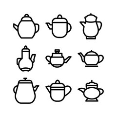 teapot icon or logo isolated sign symbol vector illustration - high quality black style vector icons
