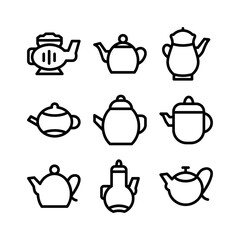 teapot icon or logo isolated sign symbol vector illustration - high quality black style vector icons
