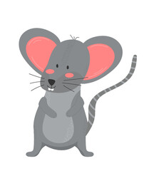 House Mouse - Illustration Isolated on White Background