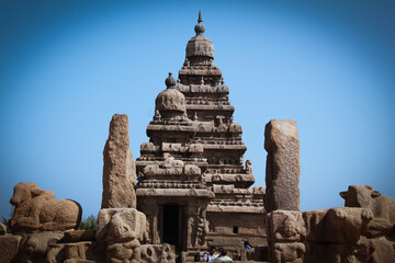 Mahabalipuram famous temple front view