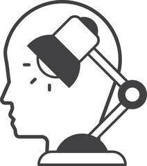 brain icon isolated on transparent background