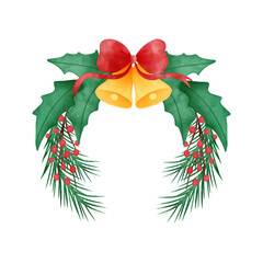 Christmas wreath with bells