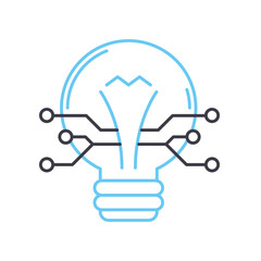 fintech industry line icon, outline symbol, vector illustration, concept sign