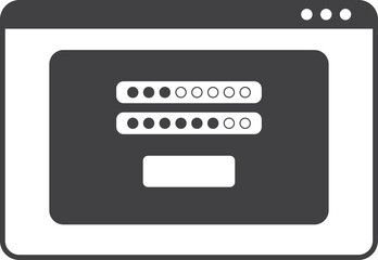 computer and electronic device icon isolated on transparent background