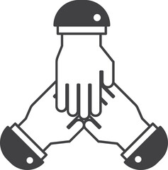 cooperation icon isolated on transparent background