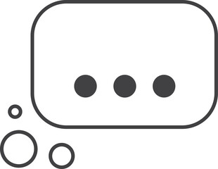 message icon isolated on transparent background