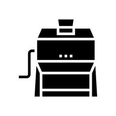 tombola drum glyph icon vector illustration