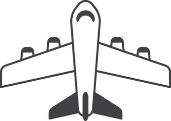 airplane illustration on transparent background