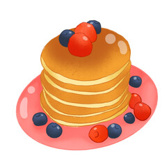 Pancakes with berries