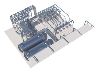 Discharge piping station equipment