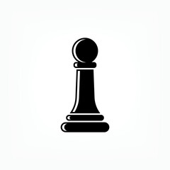 Chess Pawn Icon. Strategy or Teamwork Symbol - Logo Vector.