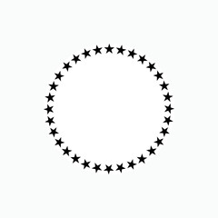 Circle Stars. Round Pattern Symbol - Vector.