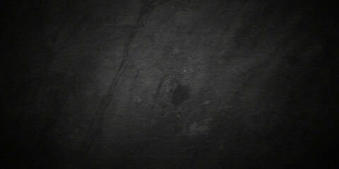 Black stone concrete texture background anthracite panorama. Panorama dark grey black slate background or texture.	
