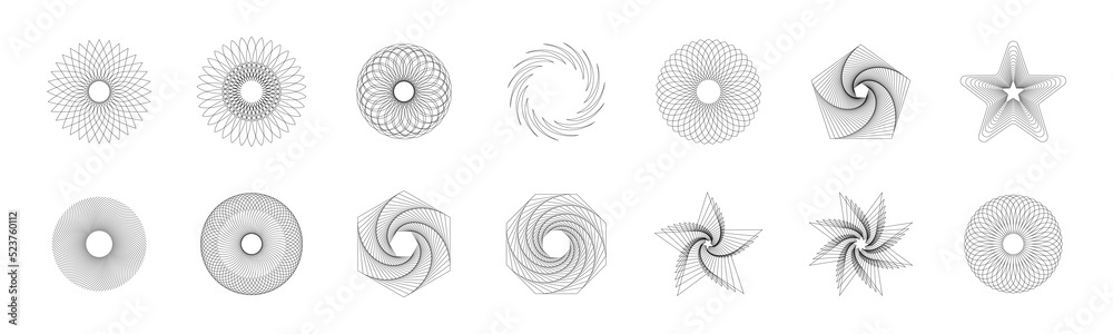 Poster Set of abstract wireframe 80s style. Retro futuristic technology in grid line for graphic element. Collection of 3D mesh illustration design form
