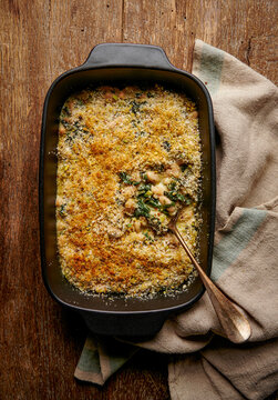 Baked white beans with cavolo nero