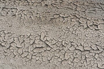 Drought dry soil desert land barren eroded ground dust bowl with cracks