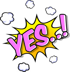 Pop Comic Expression text element background effect