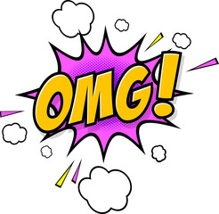 Pop Comic Expression text element background effect