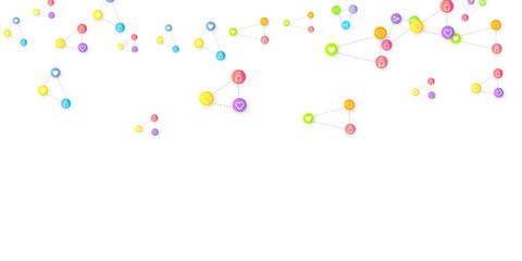 Social media marketing icons internet tags target