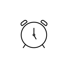 Alarm icon. Isolated icon on clock and alarm icon line style. Premium quality vector symbol drawing alarm icon concept for your logo web mobile app UI design. eps 10
