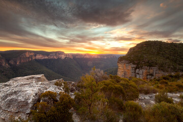 Fototapeta na wymiar Scenic views Blue Mountains Australia