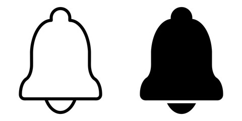 ofvs100 OutlineFilledVectorSign ofvs - bell icon . isolated transparent . sound off concept . mute sign . black outline and filled version . AI 10 / EPS 10 . g11411