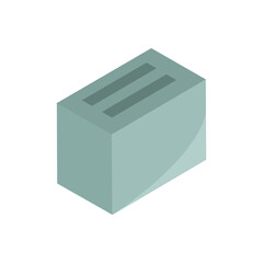 Kitchen toaster flat icon with vector illustration.