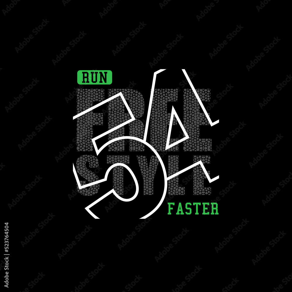 Wall mural number  typography, t-shirt graphics, vector illustration
 - Wall murals
