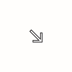 arrow sing and symbol . arrow icon . black and white arrow