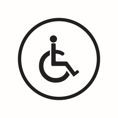 disabled icon button . male and female symbols . child symbol and sign . road crossed icon