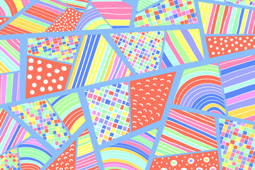 Obraz premium Abstract vector color illustration. Doodle background.