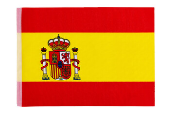 Spain flag on white background
