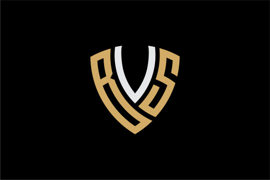 BVS creative letter shield logo design vector icon illustration