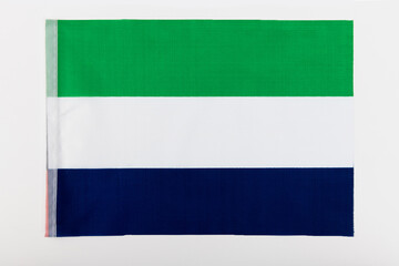 Sierra Leone flag on white background