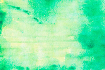 green painted watercolor background texture