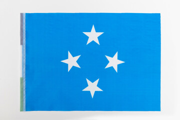 Micronesia flag on white background