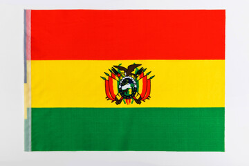 Bolivia flag on white background