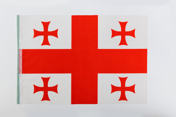 Georgian flag on white background