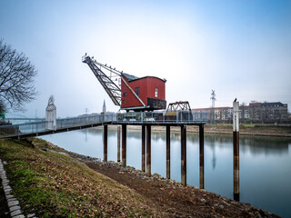 Mannheim Neckar Hafen - obrazy, fototapety, plakaty