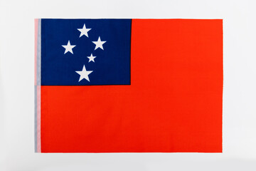 Samoa flag on white background