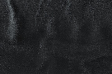 Black bright macro photo of texture of the genuine faux vegan leather. Fashion pattern and...